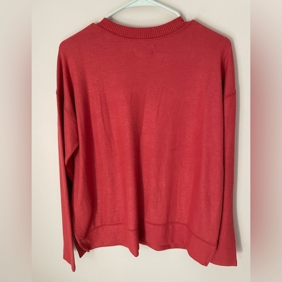 Lucky Brand Extra Soft Red Sweatshirt Size Small - Picture 6 of 8